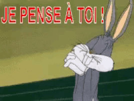 Gif animé je pense à toi Bunny
